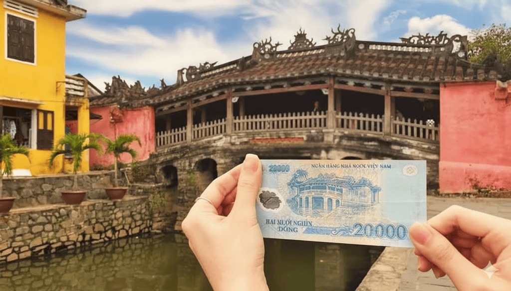The Japanese Bridge, with its distinctive architecture, was featured on Vietnam’s 20,000 VND banknote